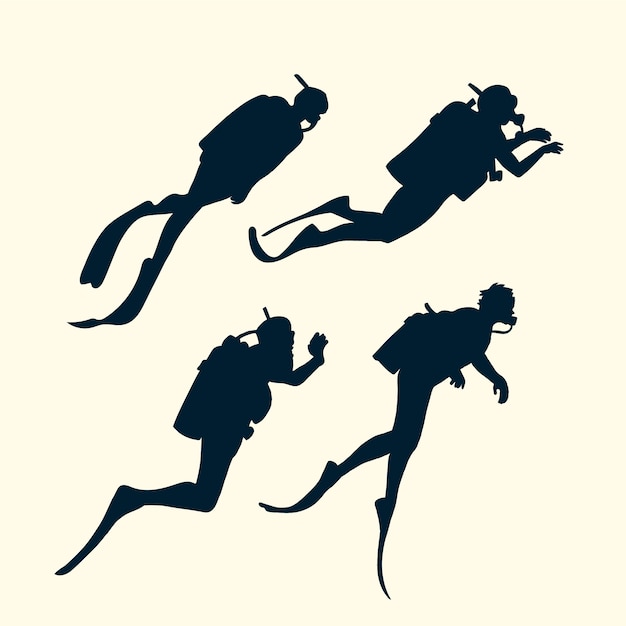 Free vector flat design sport silhouette