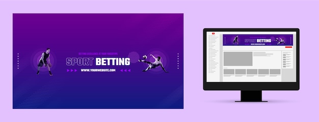Flat design sports betting template