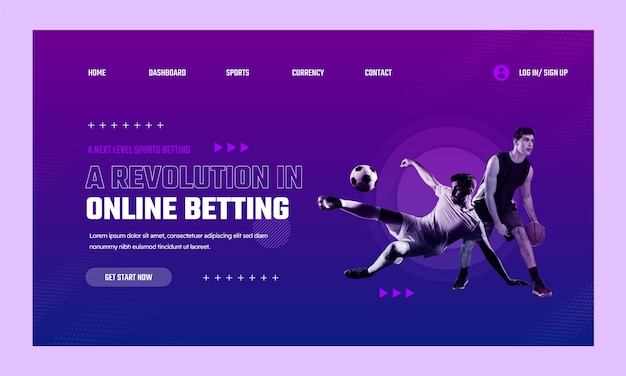 Flat design sports betting template