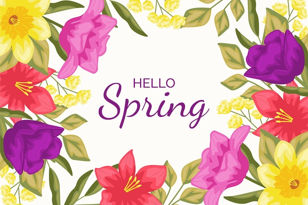 Flat design spring background