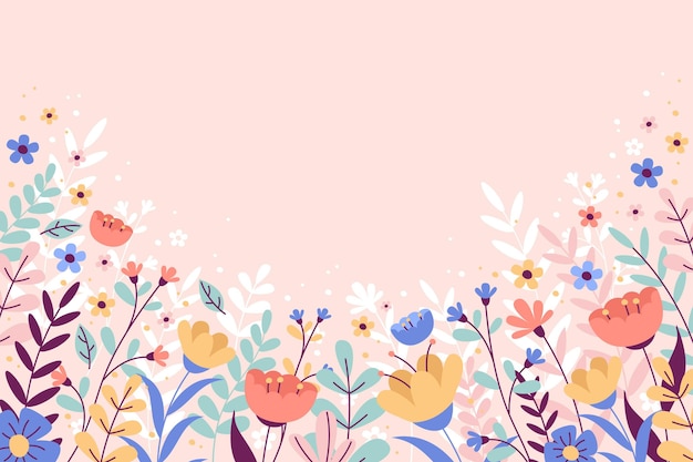 Flat design spring background