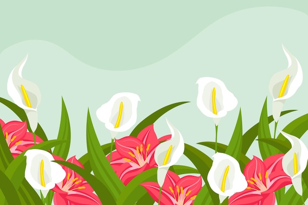 Free vector flat design spring background