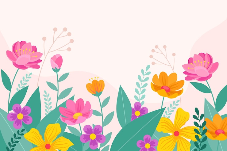 Free Vector flat design spring background