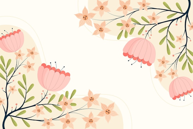 Free vector flat design spring background