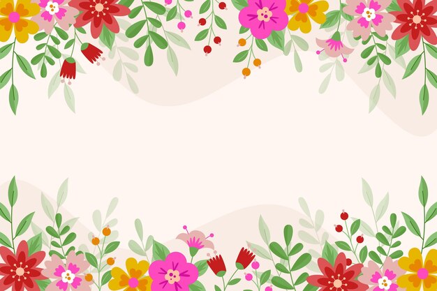 Flat design spring background