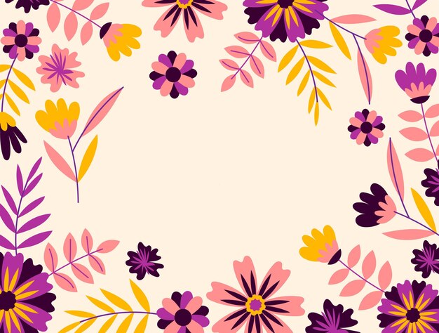 Flat design spring background