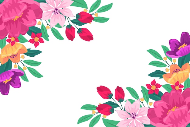 Free vector flat design spring background