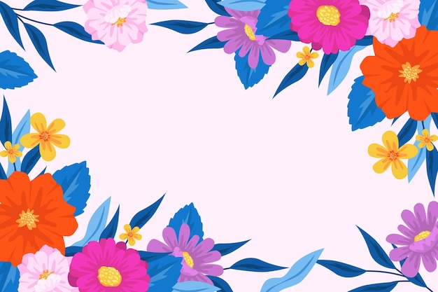 Free vector flat design spring background