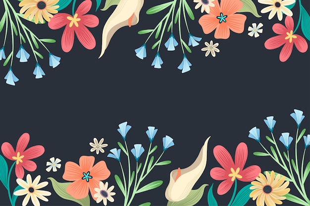 Free vector flat design spring background