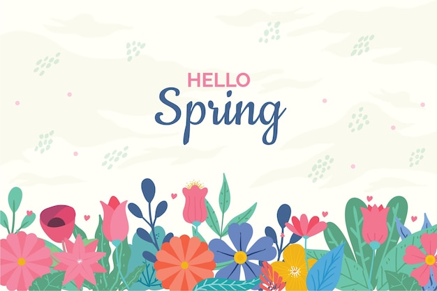 Flat design spring background