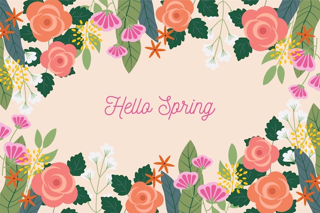 Flat design spring background