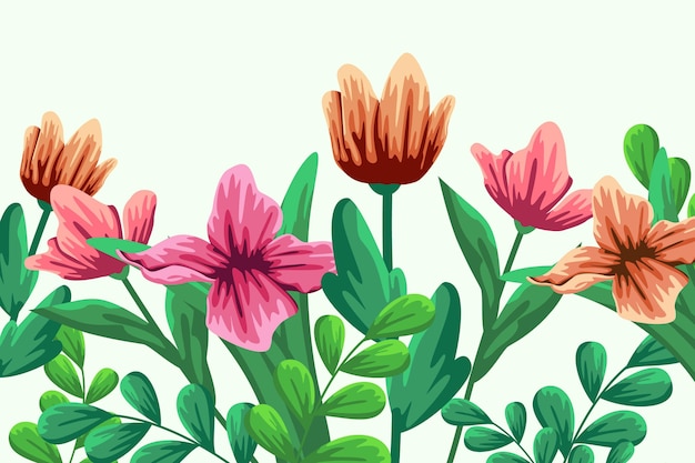 Free vector flat design spring background