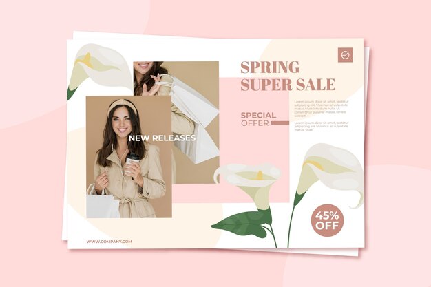 Flat design spring sale