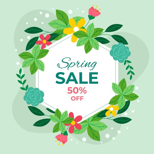 Flat design spring sale