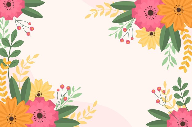 Flat design spring wallpaper