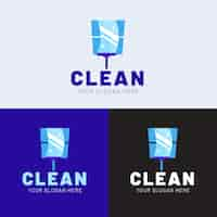 Free vector flat design squeegee logo template