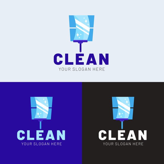 Flat design squeegee logo template