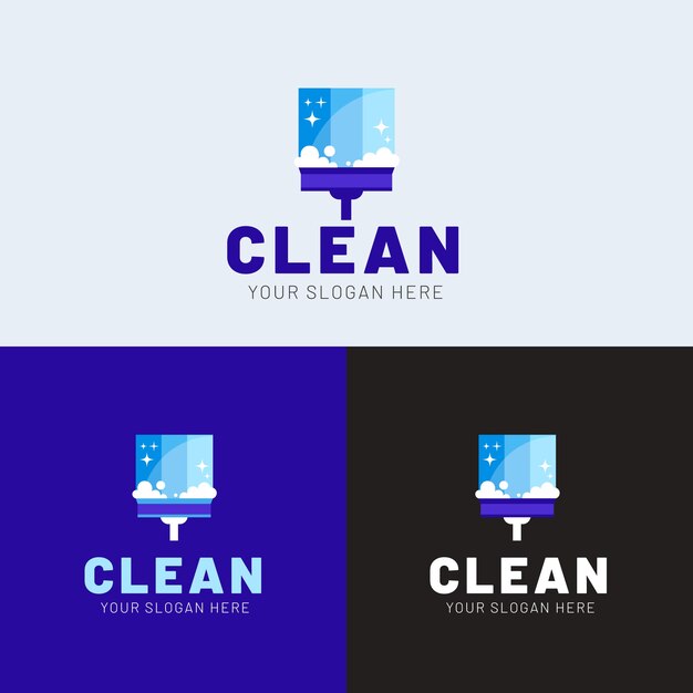 Flat design squeegee logo template