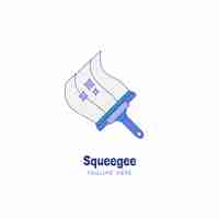 Free vector flat design squeegee logo