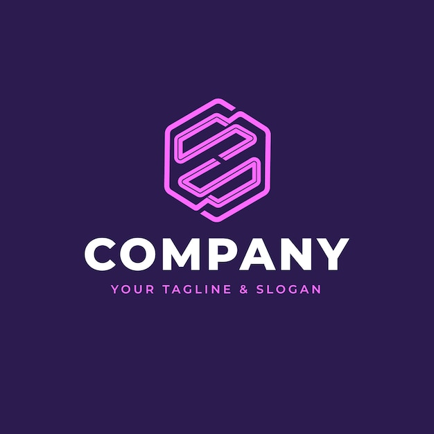 Free vector flat design ss logo template