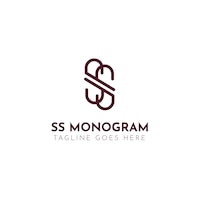 Flat design ss logo template