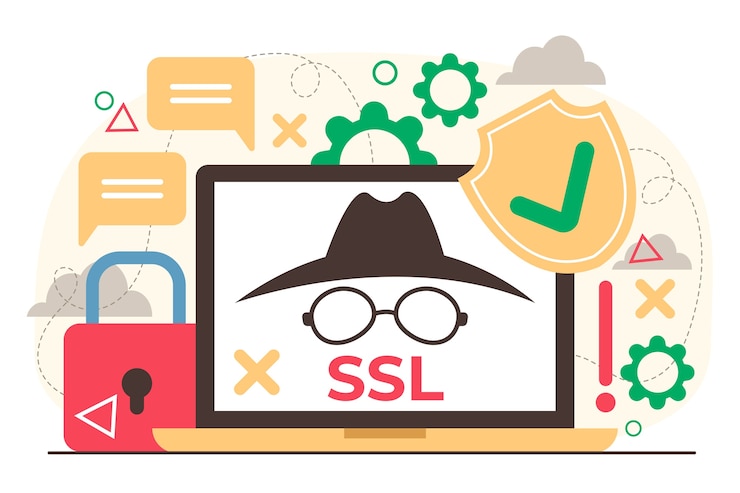 Free Vector flat design ssl illustration