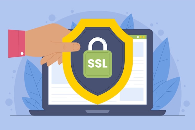 Flat design ssl illustration