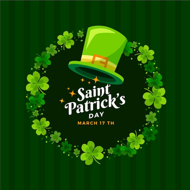 Flat design st. patrick's day hat