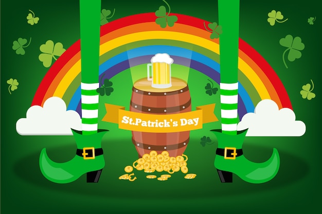 Free vector flat design st patricks day concept