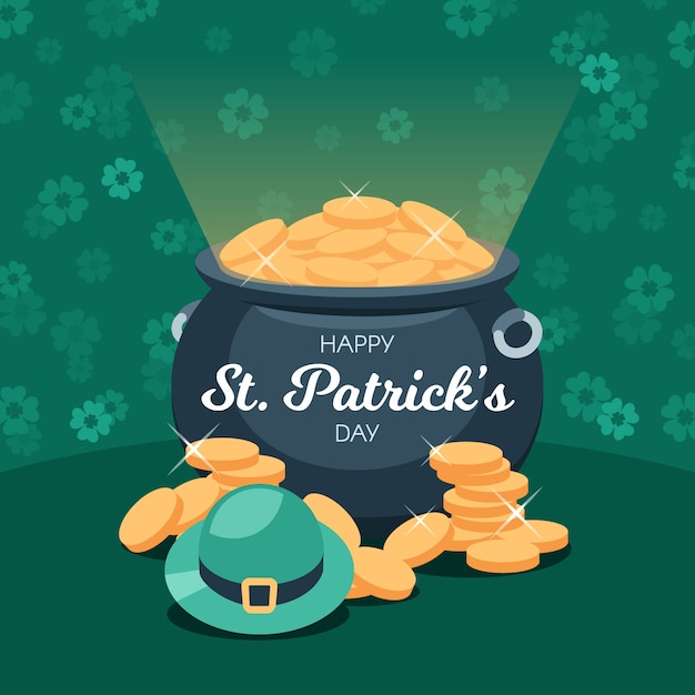 Flat design st patricks day concept