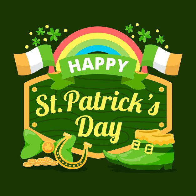 Flat design st patricks day concept