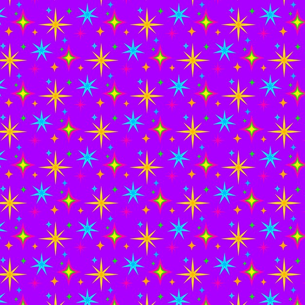 Flat design star pattern illustration