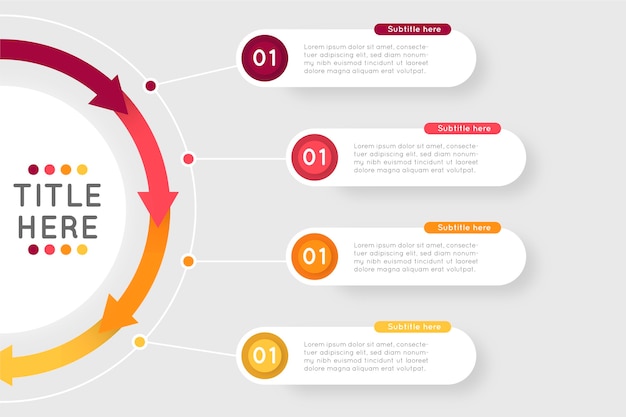 Flat design steps infographic template