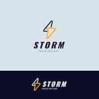 Free vector flat design storm logo template