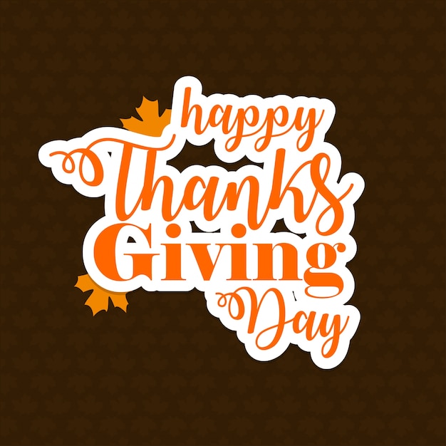 Плоский дизайн стиля Логотип «День благодарения», значок и значок.