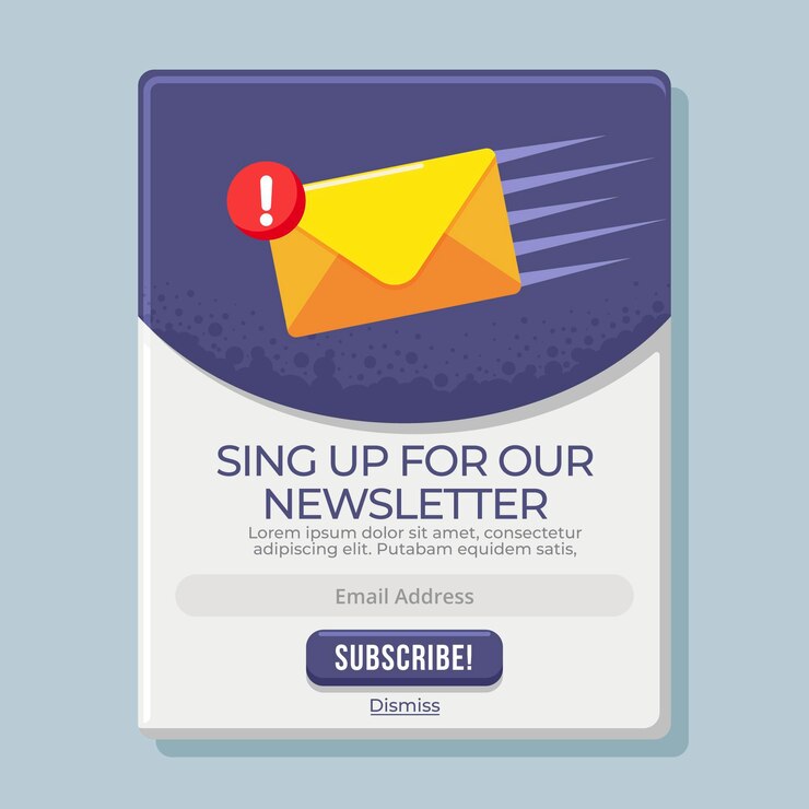 Free Vector flat design subscribe pop up