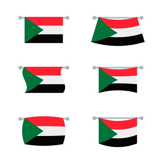 Flat design sudan national emblems