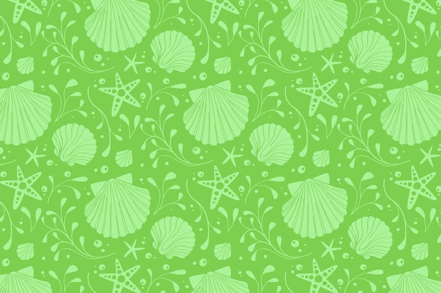 Free vector flat design summer duotone pattern design