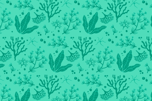 Flat design summer duotone pattern design