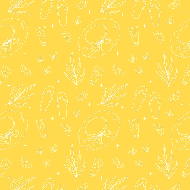 Free vector flat design summer duotone pattern design