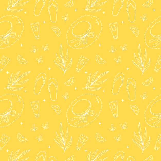 Flat design summer duotone pattern design