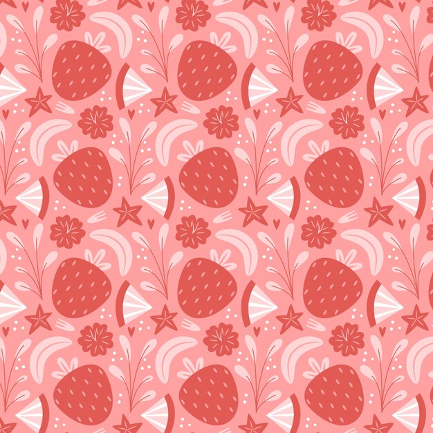 Flat design summer duotone pattern design