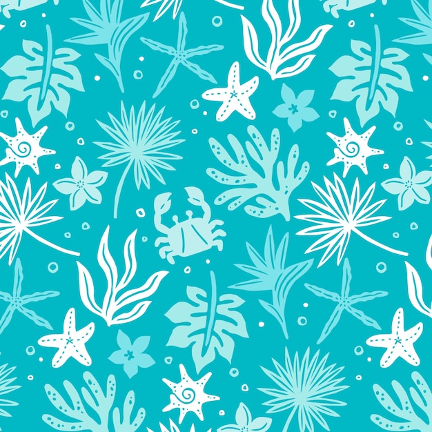 Free vector flat design summer duotone pattern design