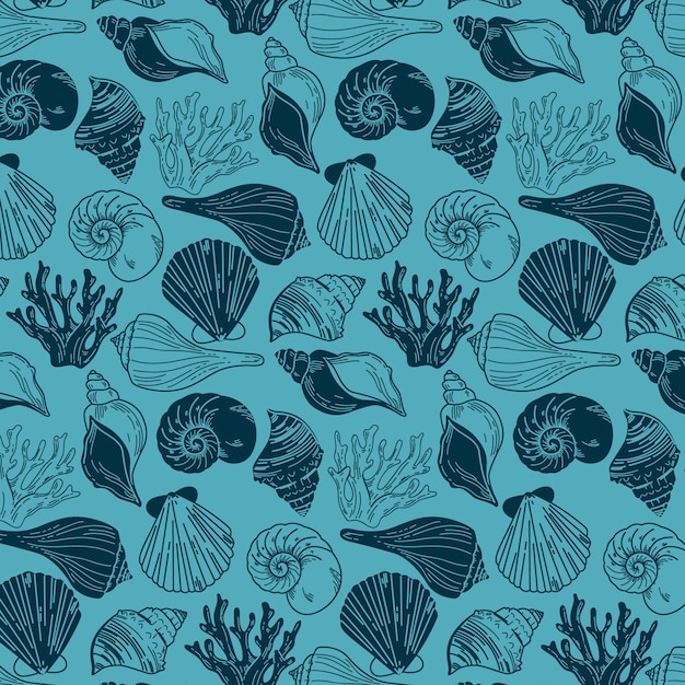 Free vector flat design summer duotone pattern design