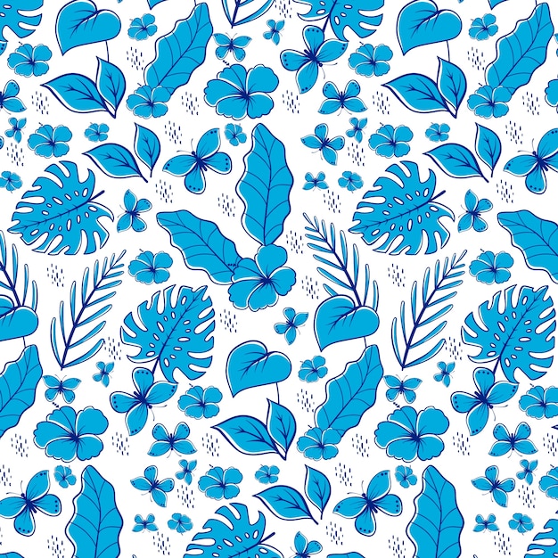 Free vector flat design summer duotone pattern