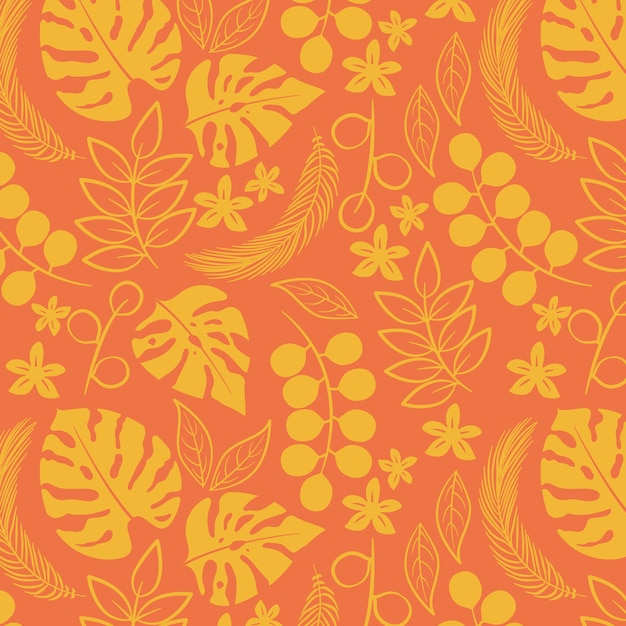 Free vector flat design summer duotone pattern