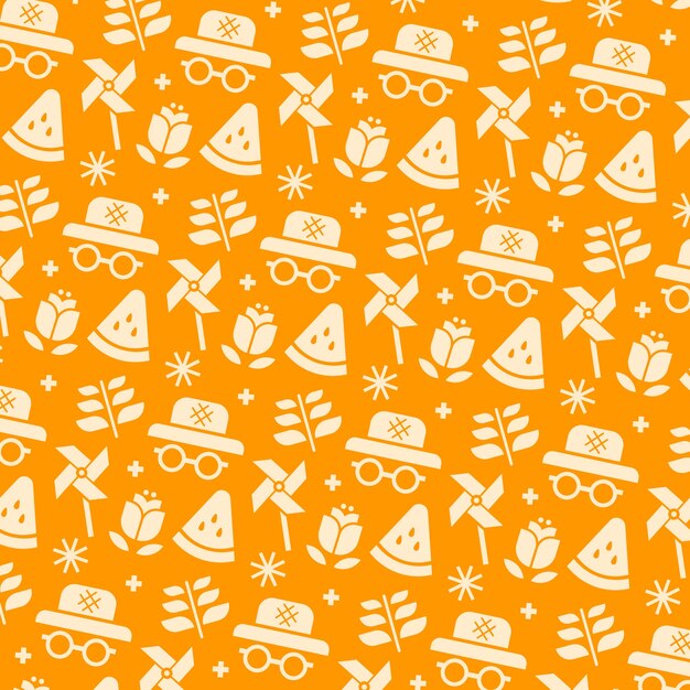 Flat design summer duotone pattern