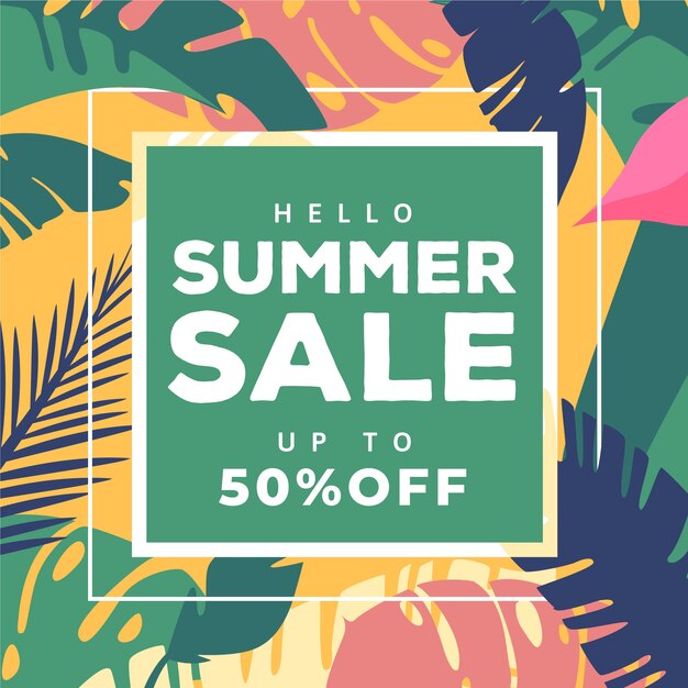 Flat design summer sale