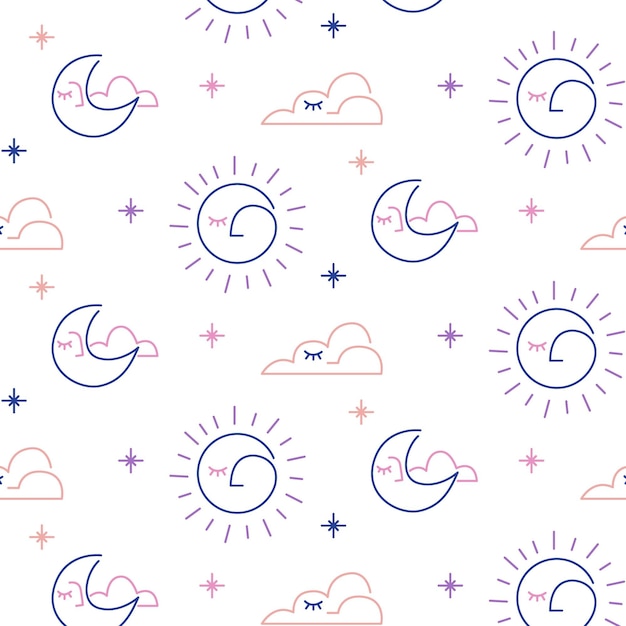 Free vector flat design sun pattern