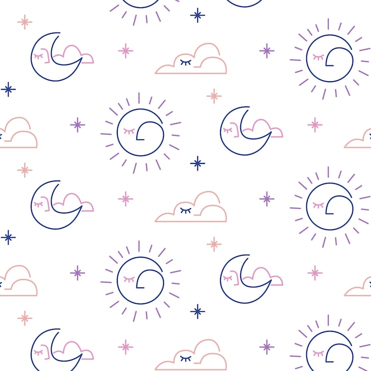 Free Vector flat design sun pattern